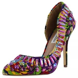 Steve Madden Galatik Multi-Color Rhinestone Heels Size 5.5M
